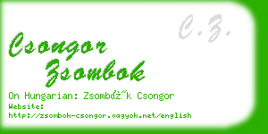 csongor zsombok business card